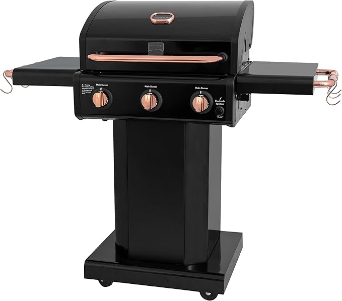 Parrilla a gas 3 Quemadores - Color Negro con Manillas Cobre + Set de Asado + Garras de Oso (PROXIMAMENTE DISPONIBLE)