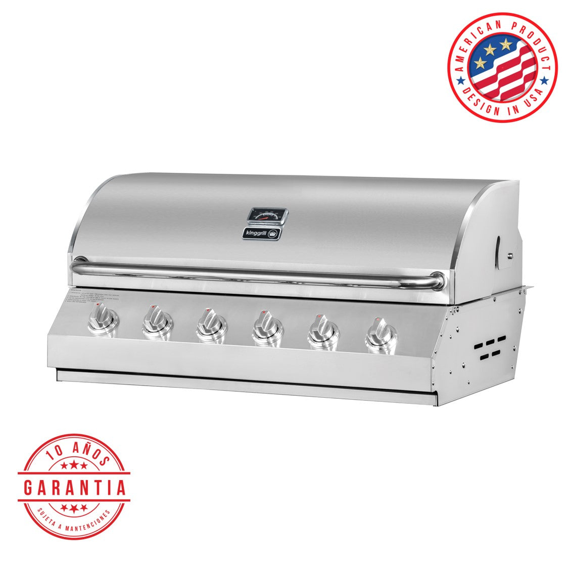 Parrilla a gas empotrada de 6 quemadores Kinggrill® (OPEN BOX)
