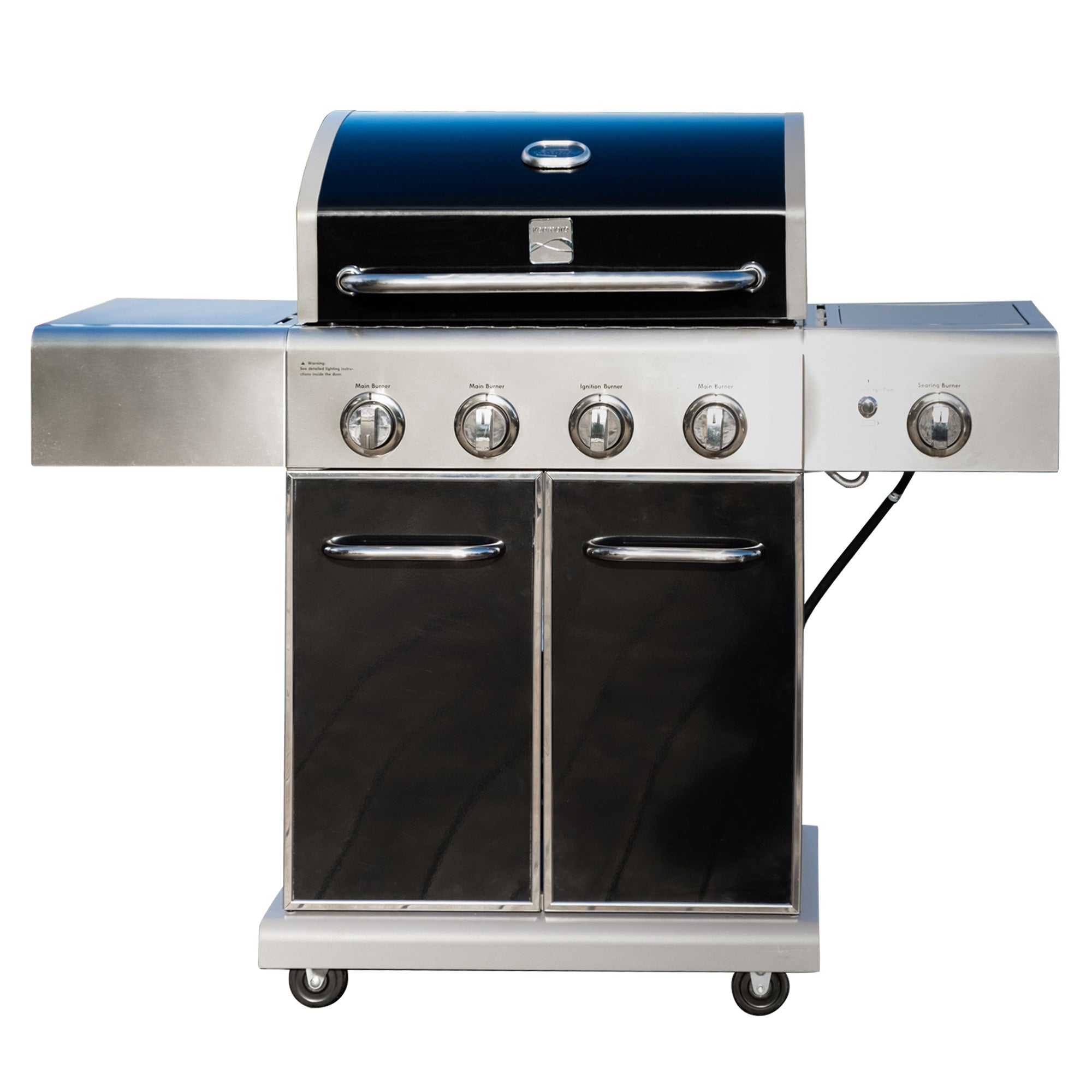 Parrilla a gas 4 Quemadores + Sellador infrarrojo lateral - Color Negro