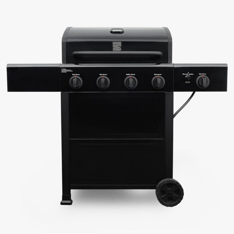 Parrilla a gas 4 Quemadores + Quemador lateral - Color negro (PROXIMAMENTE DISPONIBLE)