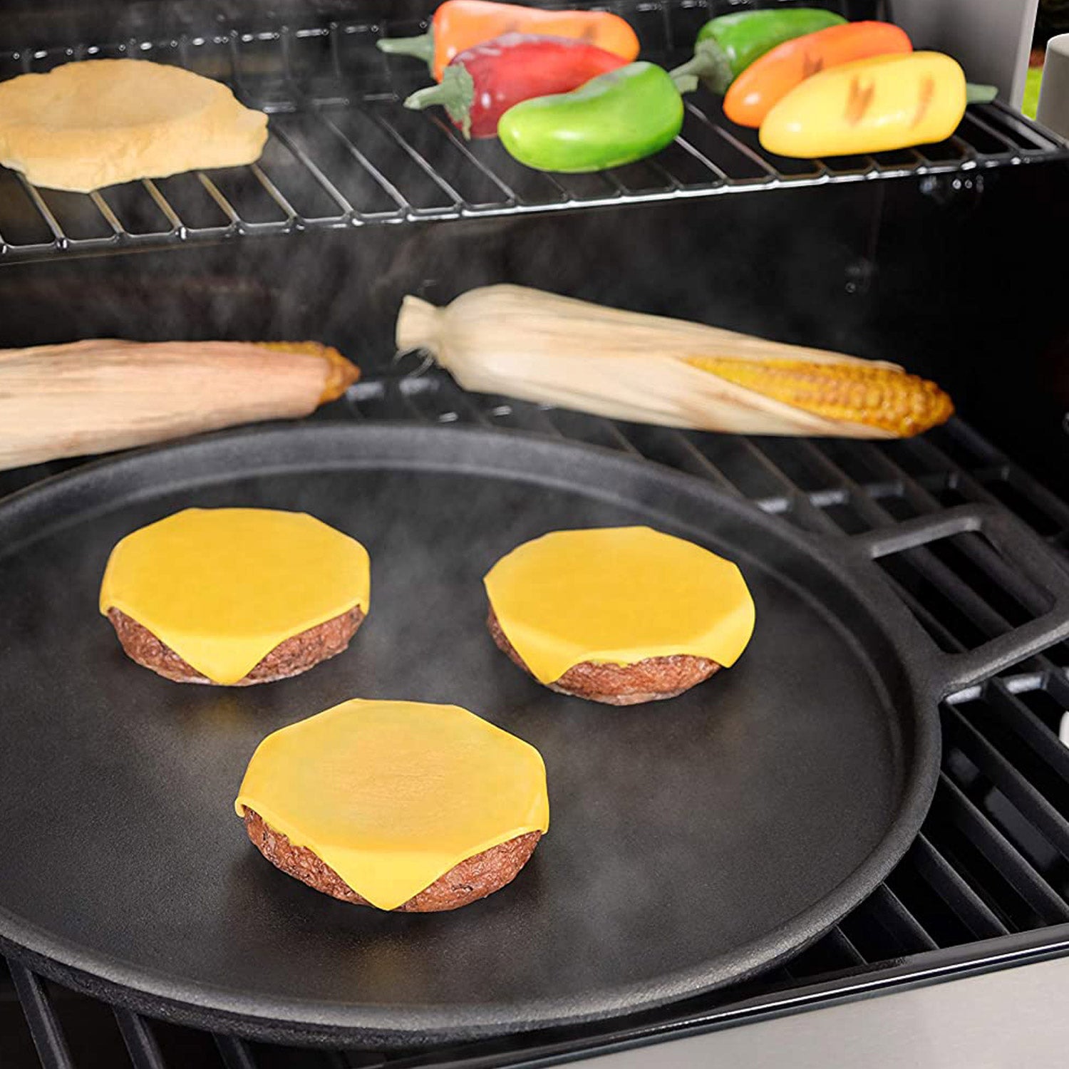 Plancha de hierro fundido para parrilla y cocina