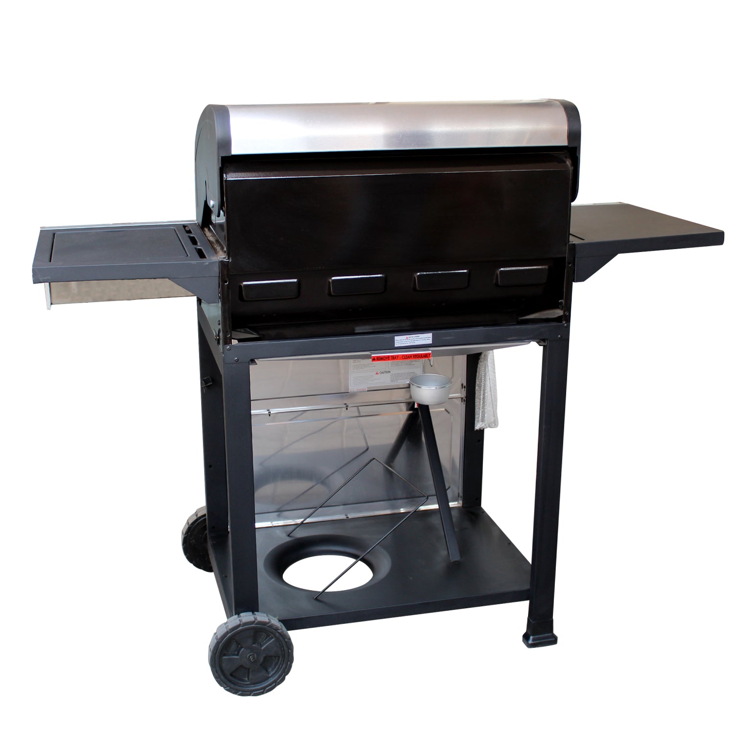 Parrilla a gas 4 Quemadores + Quemador lateral - Acero inoxidable [Open Box]