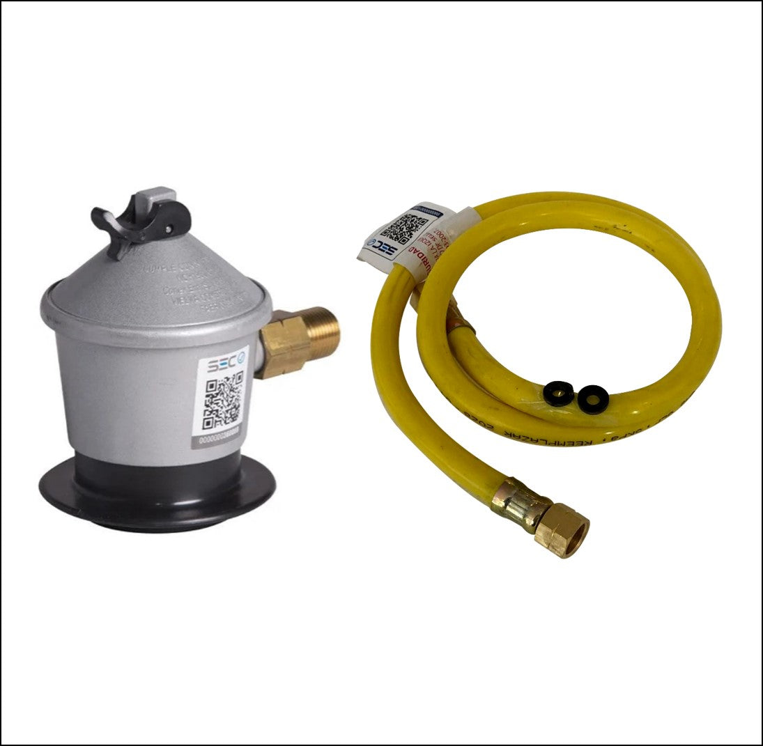 Pack de flexible 1 metro y regulador para Parrilla Portátil a Gas Licuado