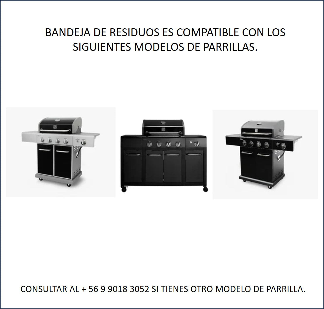 Bandeja de residuos para parrilla 4Q + Sellador lateral