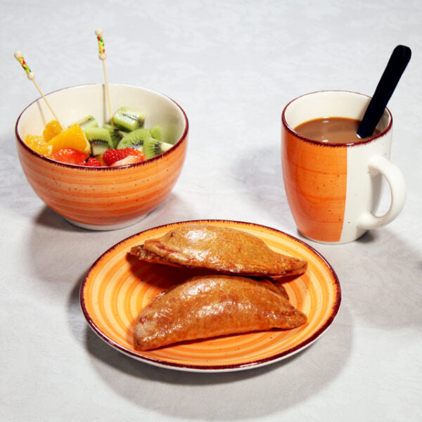 Vajilla 16 piezas de cerámica Tutto per Tavola Naranja FANTUZZI