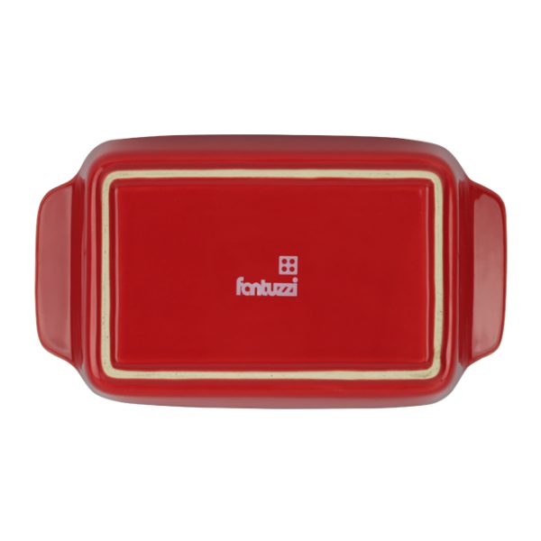 Fuente de cerámica para horno rojo Trento 38 x 21,5 x 7,5 cm FANTUZZI