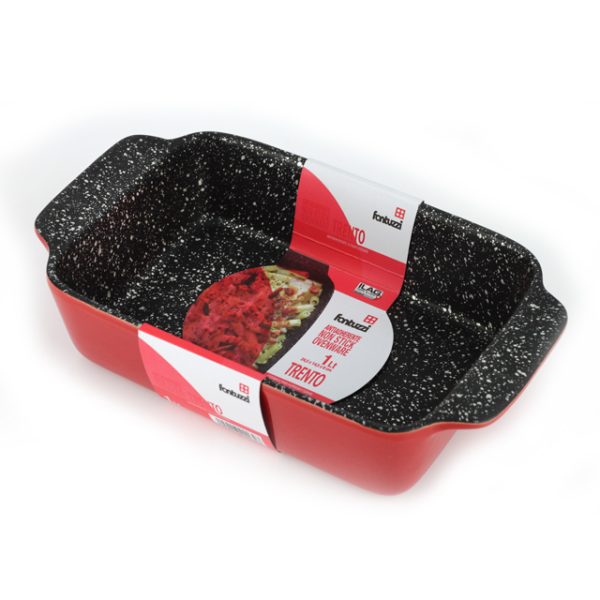 Fuente de cerámica para horno rojo Trento 24,5 x 14,5 x 5,5 cm FANTUZZI