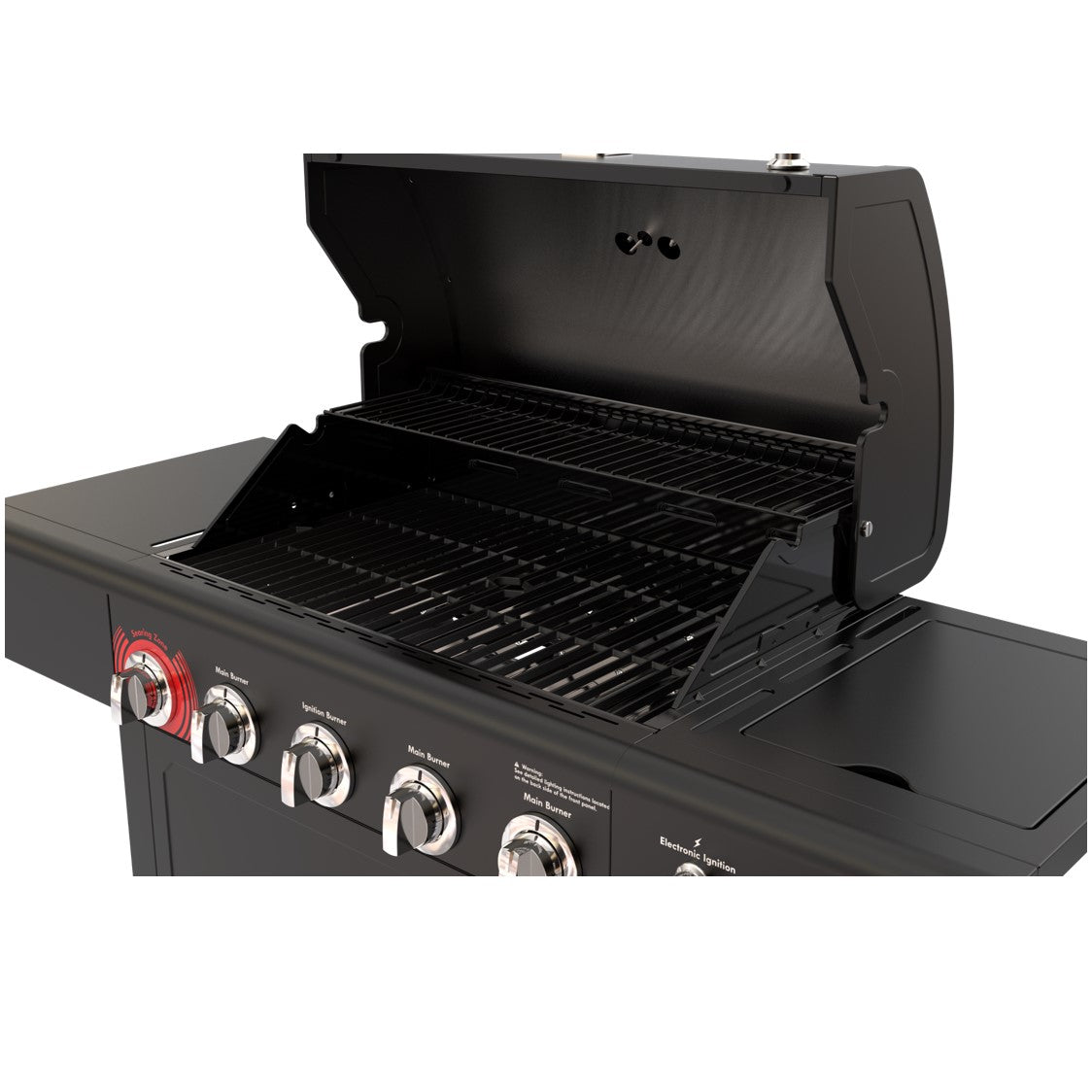 [PRECIO BLACK FRIDAY] Parrilla a gas 5 Quemadores + Quemador lateral - Color Negro [ENTREGA A PARTIR DEL 29 DE DICIEMBRE]