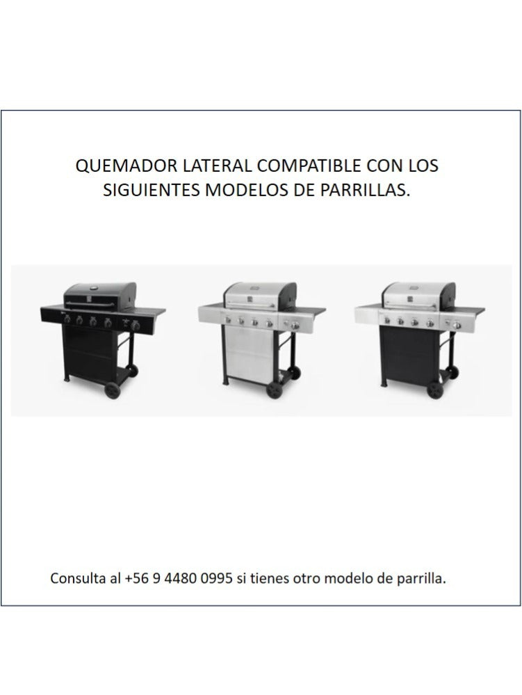 Quemador lateral para parrilla