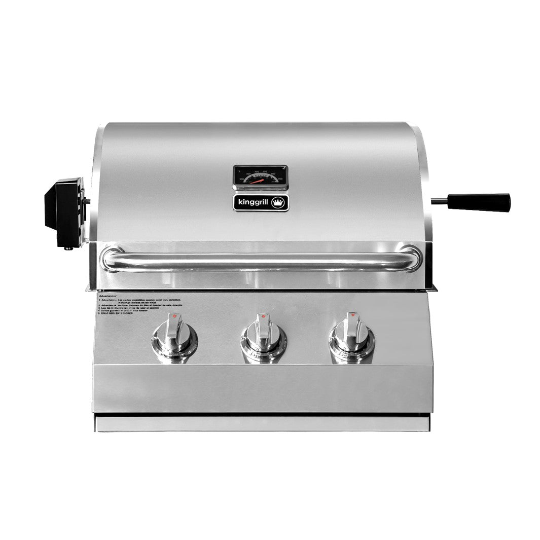 (PREVENTA) Parrilla a gas empotrada de 3 quemadores - Modelo 2025 + Spiedo con Motor (DISPONIBLE A PARTIR DEL 30 DE JULIO)