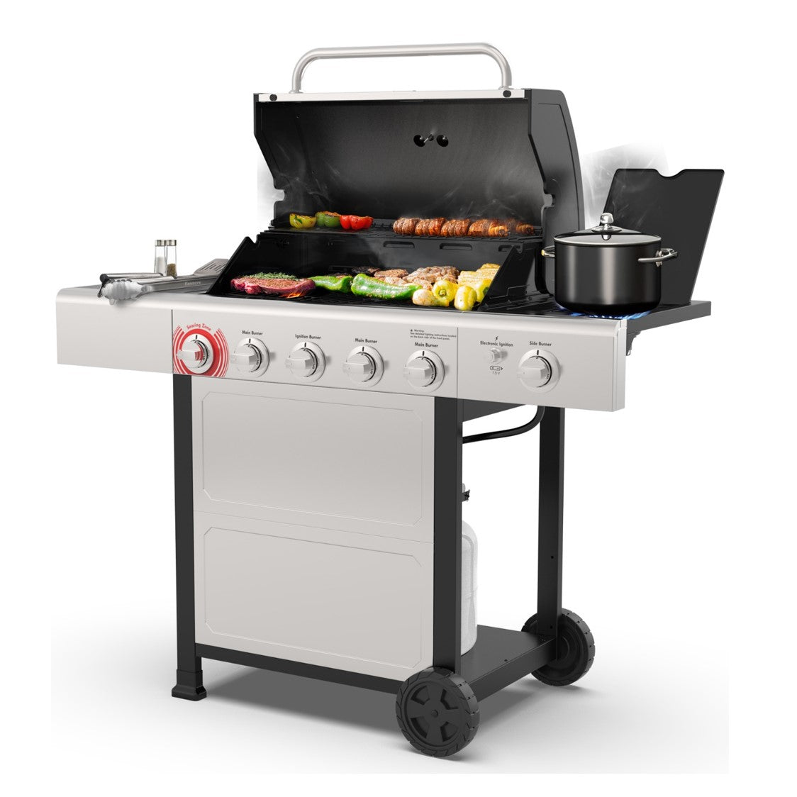 [PRECIO BLACK FRIDAY] Parrilla a gas 5 Quemadores + Quemador lateral [ENTREGA A PARTIR DEL 29 DE DICIEMBRE]
