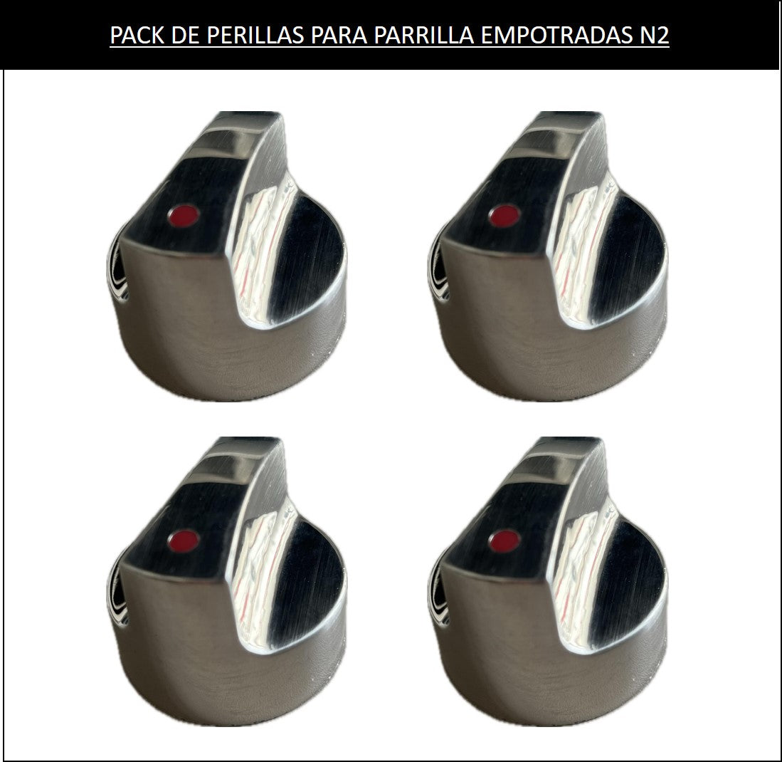 PACK DE PERILLAS PARA PARRILLA EMPOTRADA N2