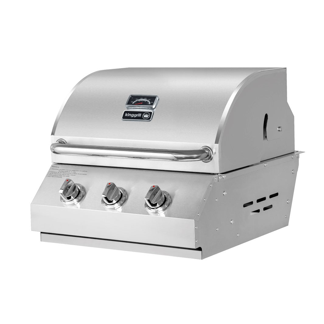 (PREVENTA) Parrilla a gas empotrada de 3 quemadores - Modelo 2025 + Spiedo con Motor (DISPONIBLE A PARTIR DEL 30 DE JULIO)